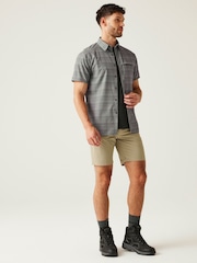 Regatta Grey Mens Travel Packaway Short Sleeve Shirt - Image 3 of 7