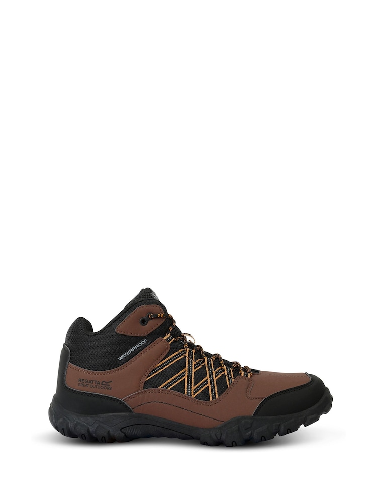 Regatta Brown Mens Edgepoint Mid Waterproof Boots - Image 1 of 5