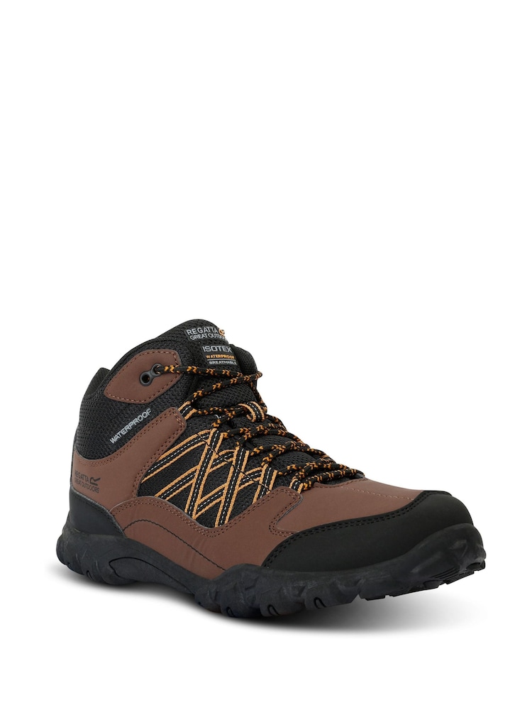 Regatta Brown Mens Edgepoint Mid Waterproof Boots - Image 2 of 5