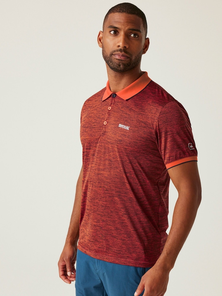 Оранжевый - Regatta Mens Remex II Jersey Polo Shirt - Изображение 1 из 7