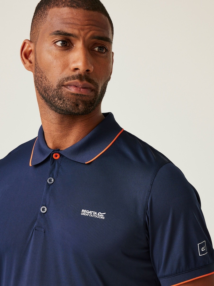 Regatta Blue Mens Remex II Jersey Polo Shirt - Image 4 of 7