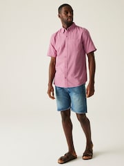 Regatta Pink Mens Loran Lightweight Shirt - Image 3 of 7