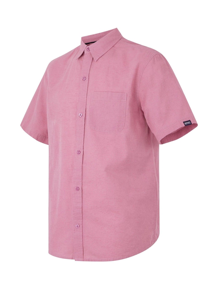 Regatta Pink Mens Loran Lightweight Shirt - Image 7 of 7