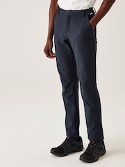 Regatta Blue Mens Fenton Softshell Walking Trousers - Image 1 of 7