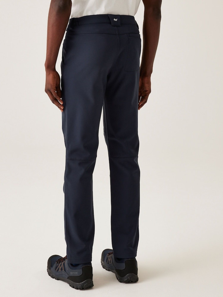 Regatta Blue Mens Fenton Softshell Walking Trousers - Image 2 of 7