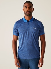 Синий с хромированной отделкой - Regatta Mens Remex II Jersey Polo Shirt - Image 1 of 4