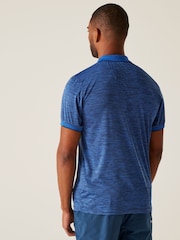 Синий с хромированной отделкой - Regatta Mens Remex II Jersey Polo Shirt - Image 2 of 4