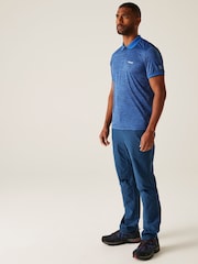Синий с хромированной отделкой - Regatta Mens Remex II Jersey Polo Shirt - Image 3 of 4