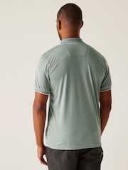 Зеленый/Лаймовый - Regatta Mens Remex II Jersey Polo Shirt - Image 2 of 7