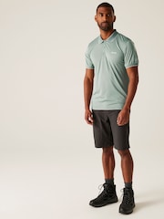Зеленый/Лаймовый - Regatta Mens Remex II Jersey Polo Shirt - Image 3 of 7