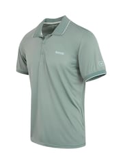 Зеленый/Лаймовый - Regatta Mens Remex II Jersey Polo Shirt - Image 7 of 7