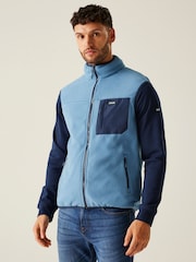 Regatta Blue Mens Frankie Microfleece Body Warmer - Image 1 of 7