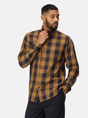 Regatta Blue Mens Lance Long Sleeved Checked Shirt - Image 1 of 7