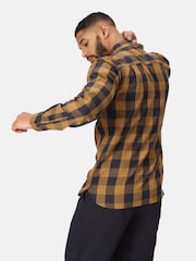 Regatta Blue Mens Lance Long Sleeved Checked Shirt - Image 2 of 7