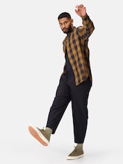 Regatta Blue Mens Lance Long Sleeved Checked Shirt - Image 3 of 7