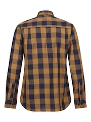 Regatta Blue Mens Lance Long Sleeved Checked Shirt - Image 6 of 7