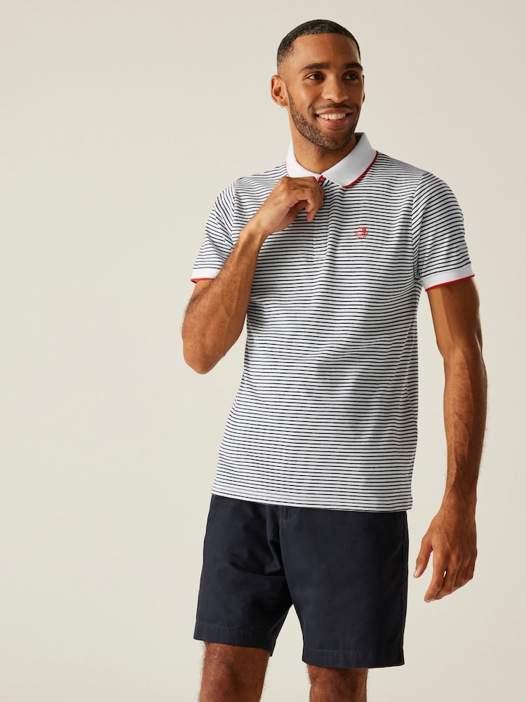 Белый - Regatta Mens Tiver 100% Cotton Polo Shirt - Image 1 of 4