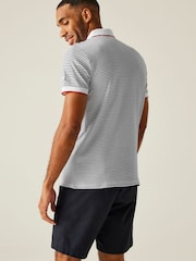 Белый - Regatta Mens Tiver 100% Cotton Polo Shirt - Image 2 of 4
