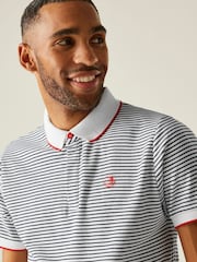 Белый - Regatta Mens Tiver 100% Cotton Polo Shirt - Image 4 of 4