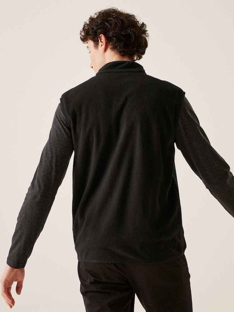 Regatta Black Mens Frankie Microfleece Body Warmer - Image 2 of 7