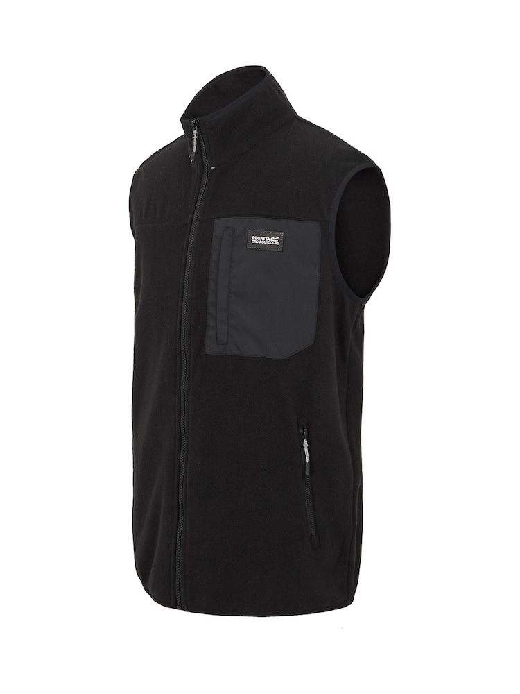 Regatta Black Mens Frankie Microfleece Body Warmer - Image 7 of 7