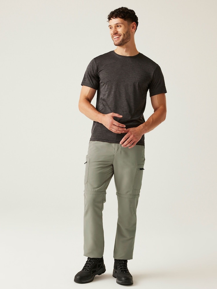 Brun - Pantalon Regatta Leesville II zippé pour homme - Image 3 of 9