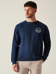Regatta Blue Mens Nithsdale Crewneck Sweatshirt - Image 1 of 7