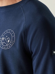 Regatta Blue Mens Nithsdale Crewneck Sweatshirt - Image 4 of 7