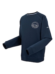 Regatta Blue Mens Nithsdale Crewneck Sweatshirt - Image 7 of 7
