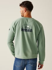 Regatta Green Mens Nithsdale Crewneck Sweatshirt - Image 2 of 7