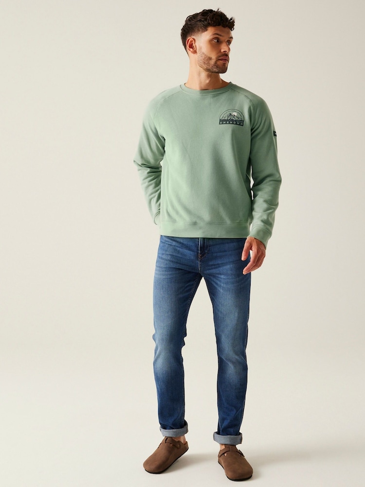 Regatta Green Mens Nithsdale Crewneck Sweatshirt - Image 3 of 7