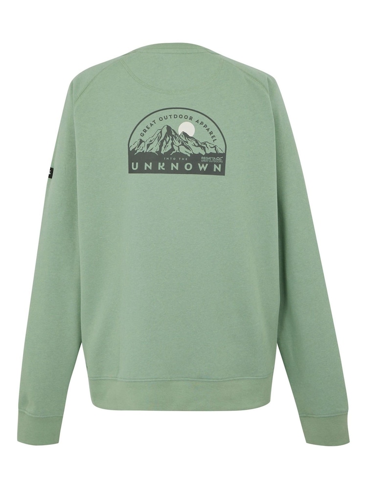 Regatta Green Mens Nithsdale Crewneck Sweatshirt - Image 6 of 7