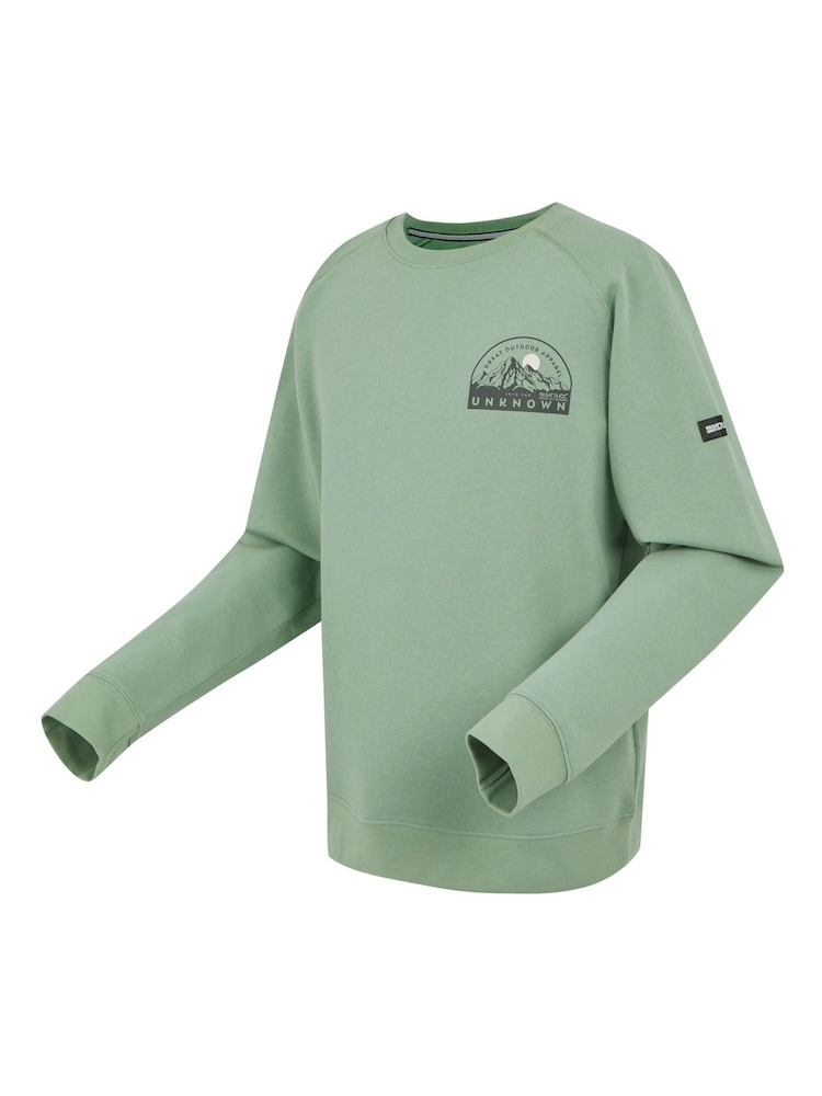 Regatta Green Mens Nithsdale Crewneck Sweatshirt - Image 7 of 7