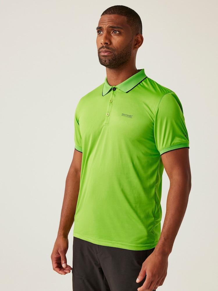Зеленый - Regatta Mens Remex II Jersey Polo Shirt - Image 1 of 7