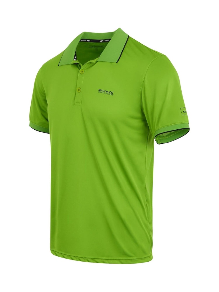 Зеленый - Regatta Mens Remex II Jersey Polo Shirt - Image 7 of 7