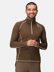 Regatta Brown Mens Yonder Half Zip Top - Image 1 of 5