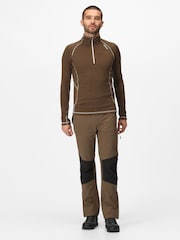 Regatta Brown Mens Yonder Half Zip Top - Image 3 of 5