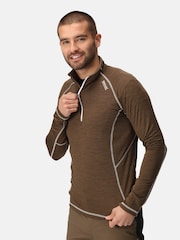 Regatta Brown Mens Yonder Half Zip Top - Image 4 of 5