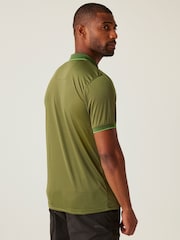 Темно-зеленый - Regatta Mens Remex II Jersey Polo Shirt - Image 2 of 6
