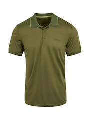 Темно-зеленый - Regatta Mens Remex II Jersey Polo Shirt - Image 5 of 6