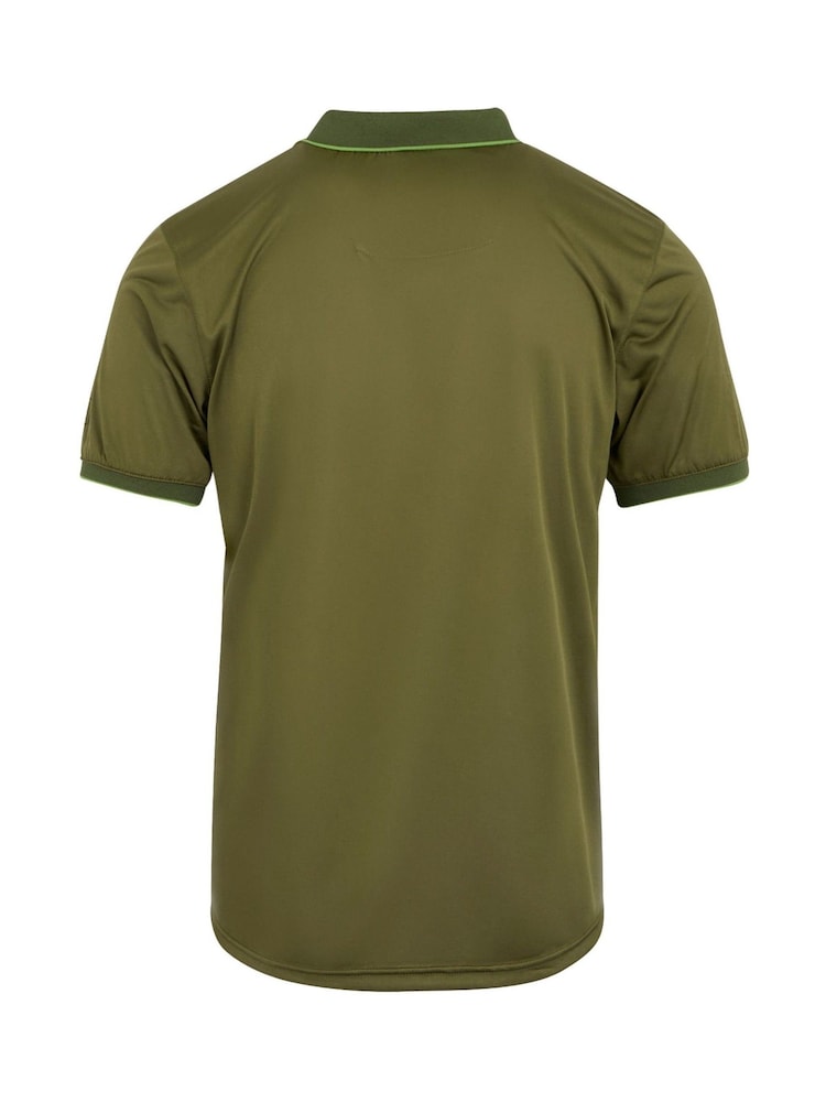 Темно-зеленый - Regatta Mens Remex II Jersey Polo Shirt - Image 6 of 6