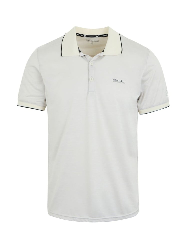 Regatta White Mens Remex II Jersey Polo Shirt - Image 5 of 7