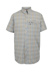Regatta Blue/Orange Mens Travel Packaway Short Sleeve Shirt - Image 5 of 7