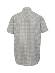 Regatta Blue/Orange Mens Travel Packaway Short Sleeve Shirt - Image 6 of 7