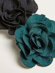FatFace Green 2 Pack Corsage Hair Ties - Image 2 of 2