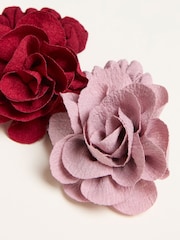 FatFace Pink 2 Pack Corsage Hair Ties - Image 2 of 2