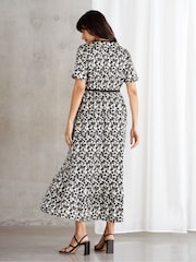Seraphine Bow Detail Maternity Black Dress - Image 3 of 4