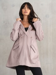 Seraphine Purple Drawstring Waist Maternity Hoodie - Image 1 of 6