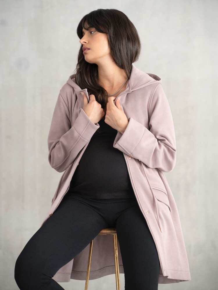 Seraphine Purple Drawstring Waist Maternity Hoodie - Imagen 2 de 6 Seraphine Purple Drawstring Waist Maternity Hoodie - Imagen 2 de 6