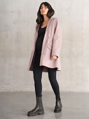 Seraphine Purple Drawstring Waist Maternity Hoodie - Image 3 of 6